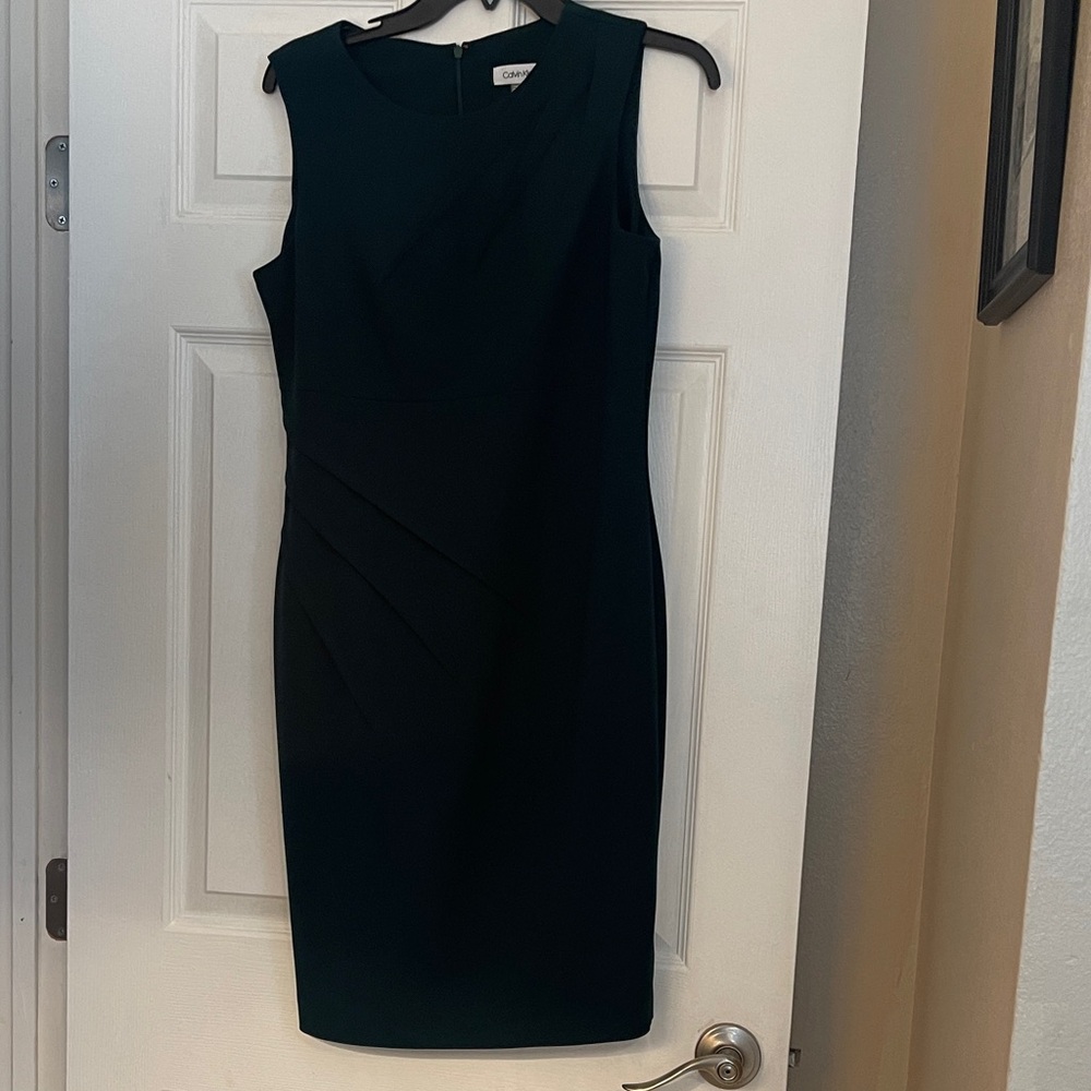 Calvin Klein Classic Hunter Green Midi Dress